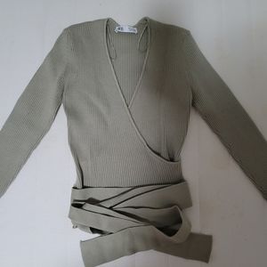 Zara wrap top